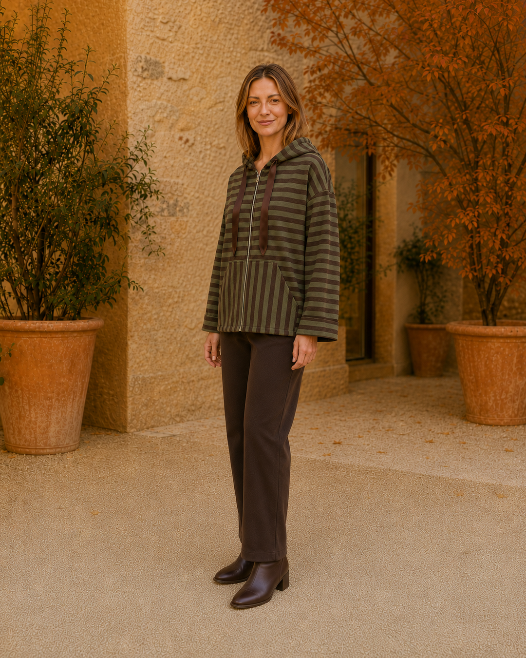 SUDADERA ALGODÓN MARINERA-VERDE