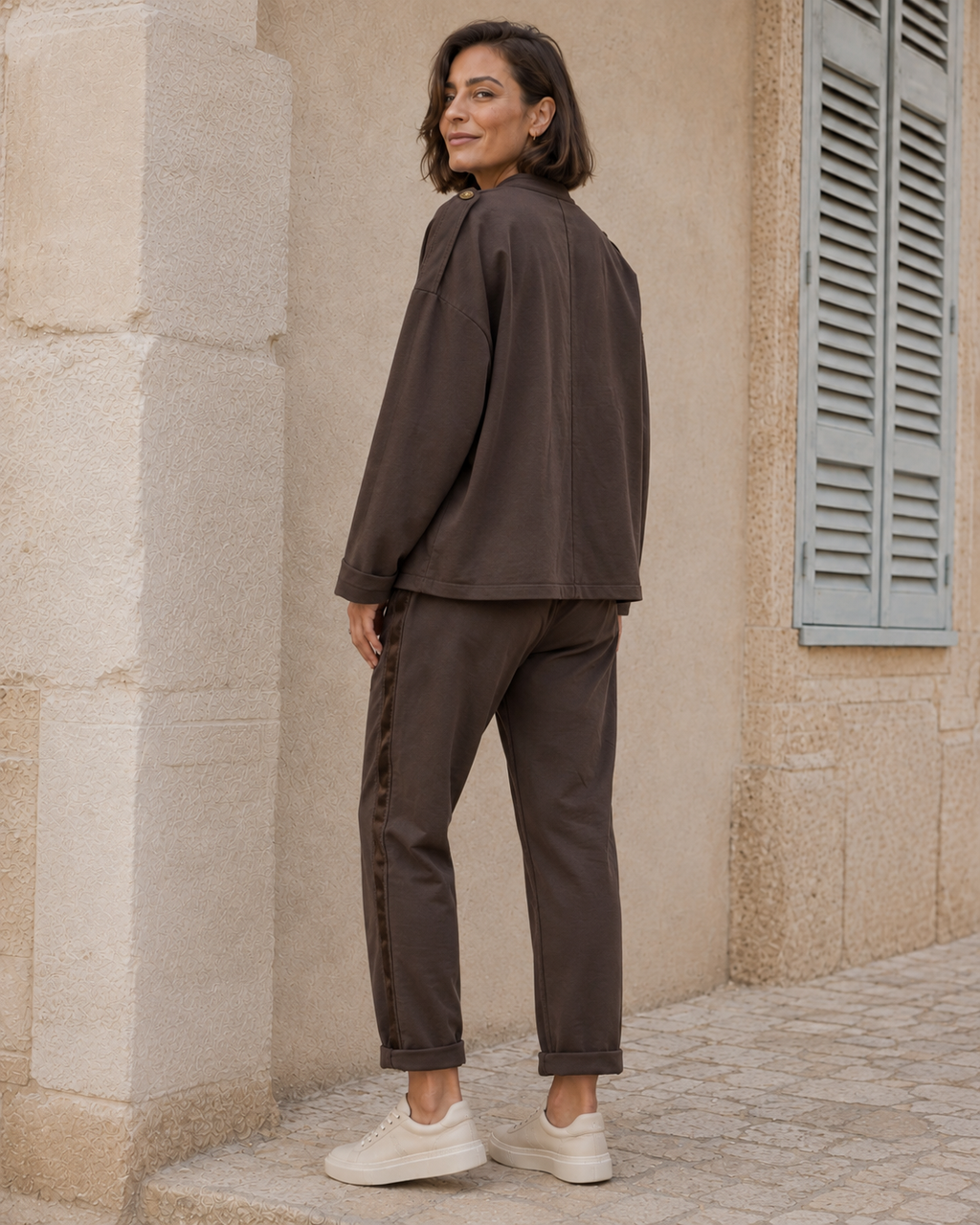 BLAZER ALGODÓN-MARRÓN