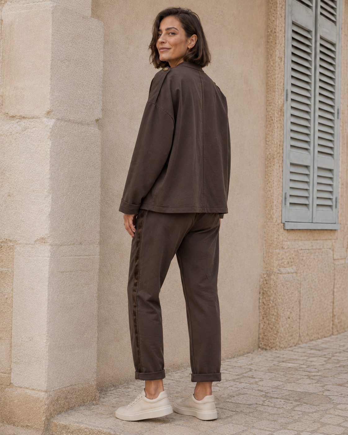 BLAZER ALGODÓN-MARRÓN