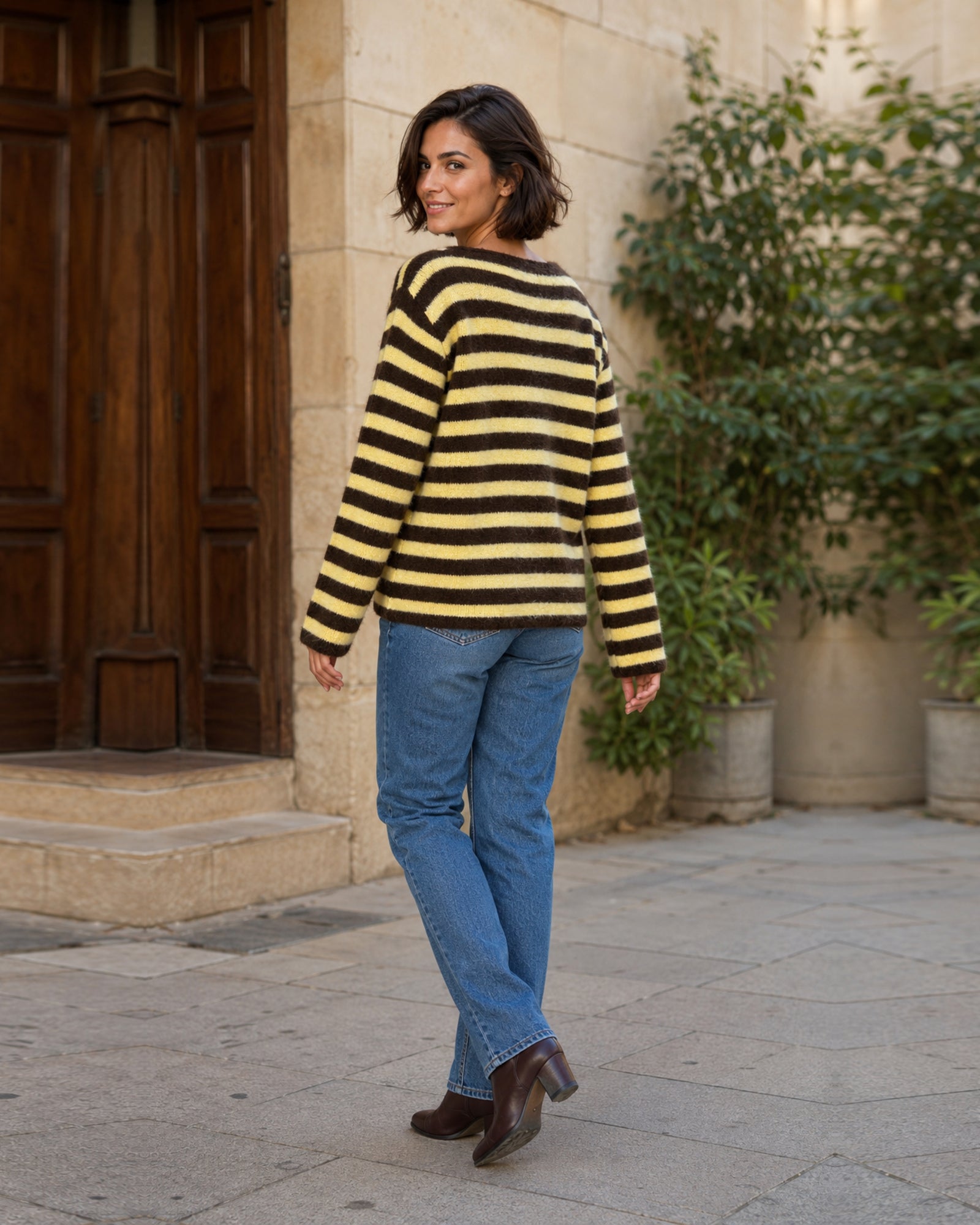 JERSEY FREDY-AMARILLO/MARRÓN