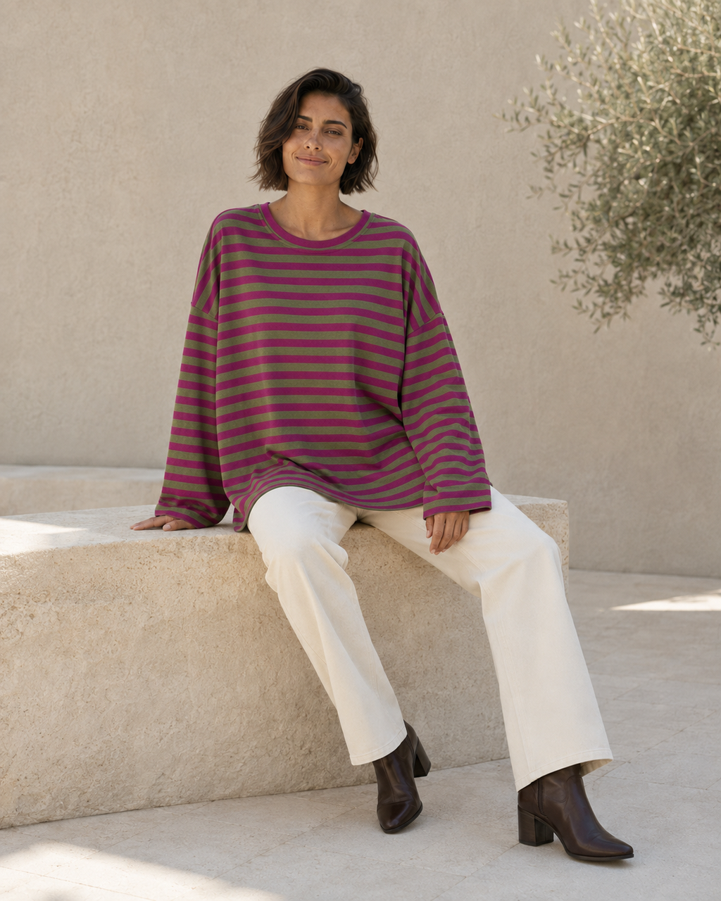 SUDADERA ALGODÓN MARINERA-VERDE