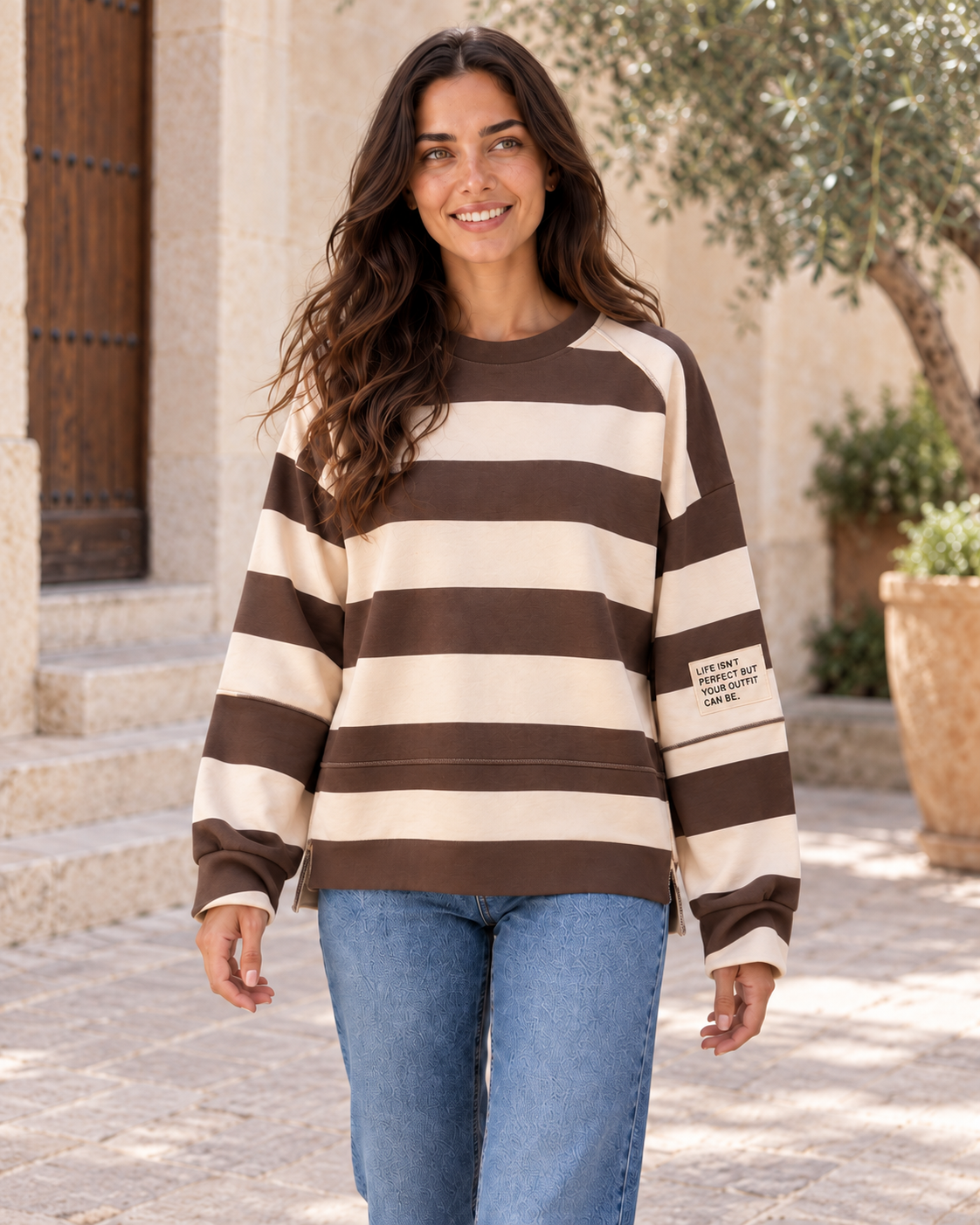 SUDADERA AZARO-BEIGE