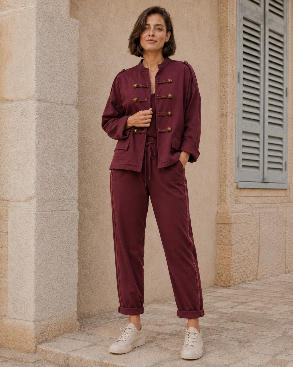 BLAZER ALGODÓN-VINO