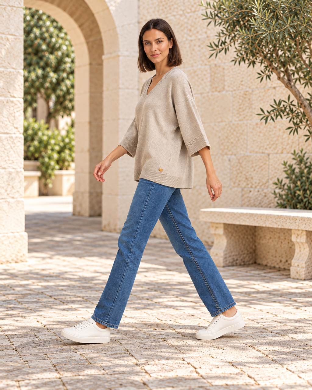 JERSEY BASIC PICO-BEIGE