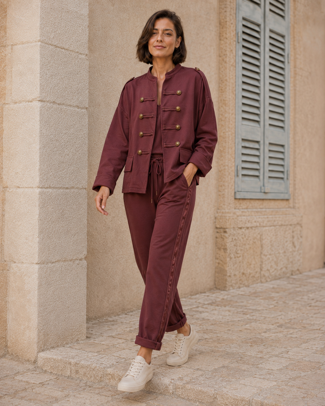 BLAZER ALGODÓN-VINO