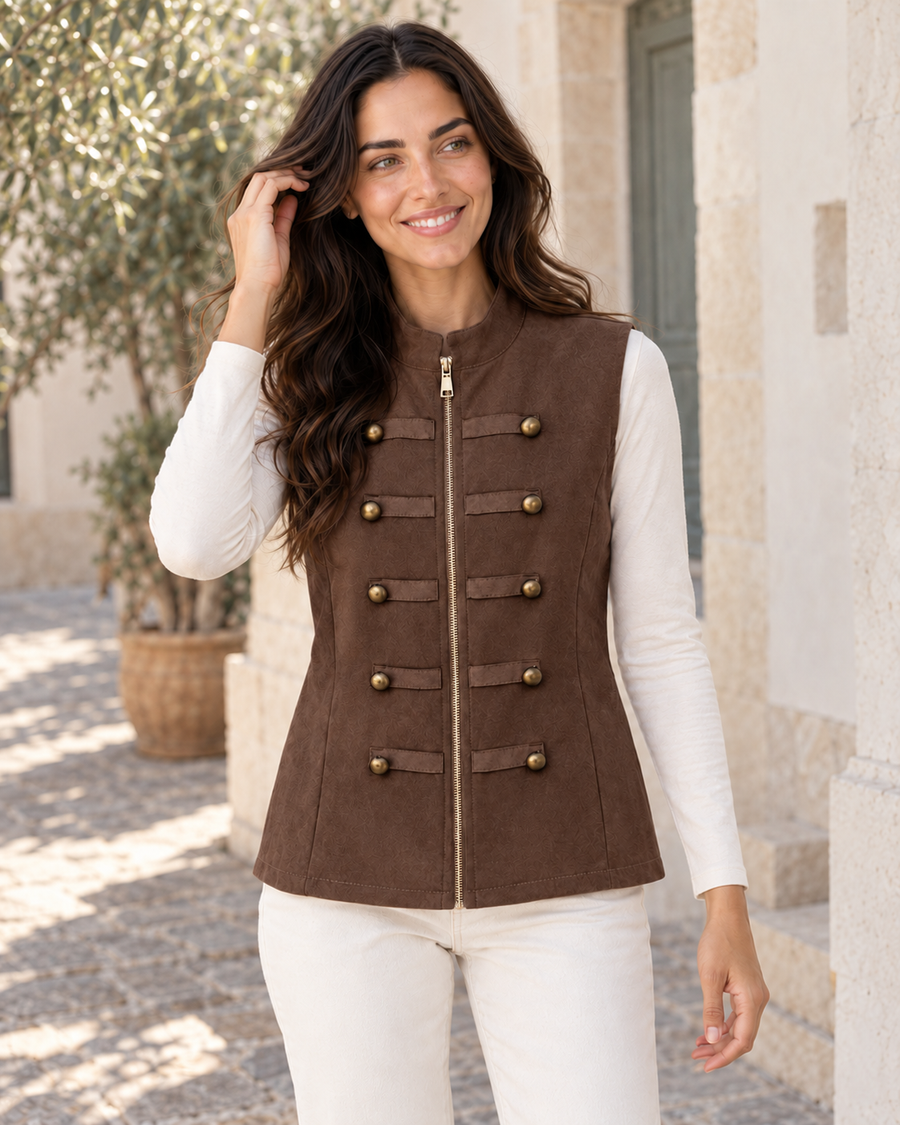CHALECO ANTELINA-MARRÓN