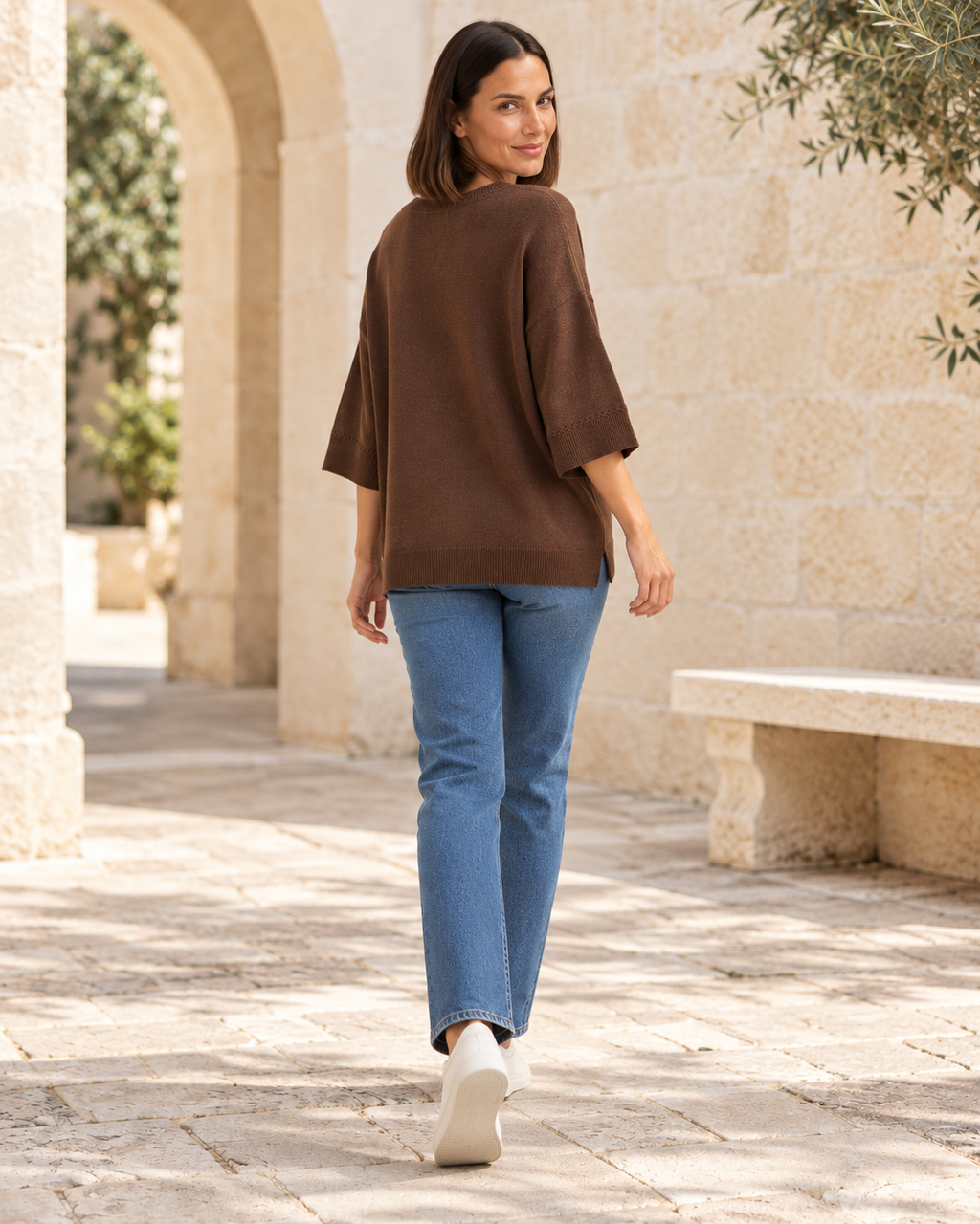 JERSEY BASIC PICO-MARRÓN