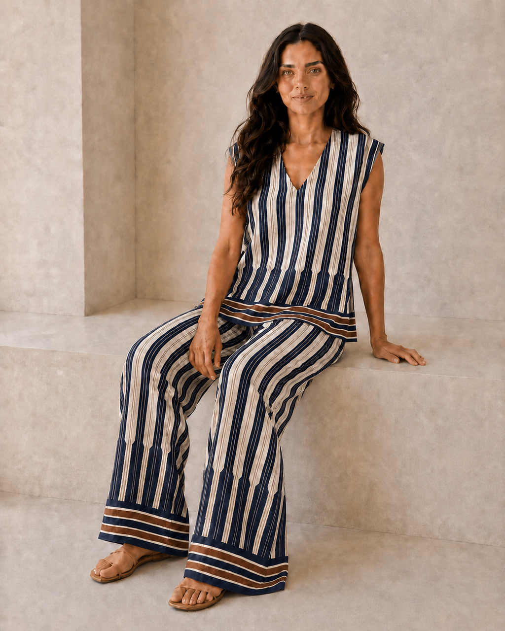 CONJUNTO RAYAS-AZUL