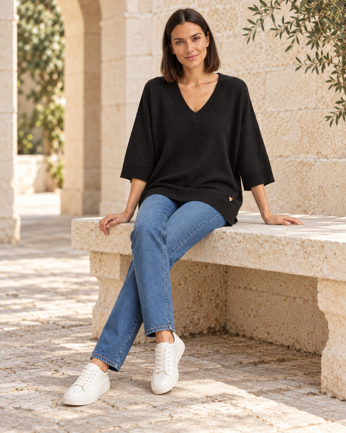 JERSEY BASIC PICO-NEGRO