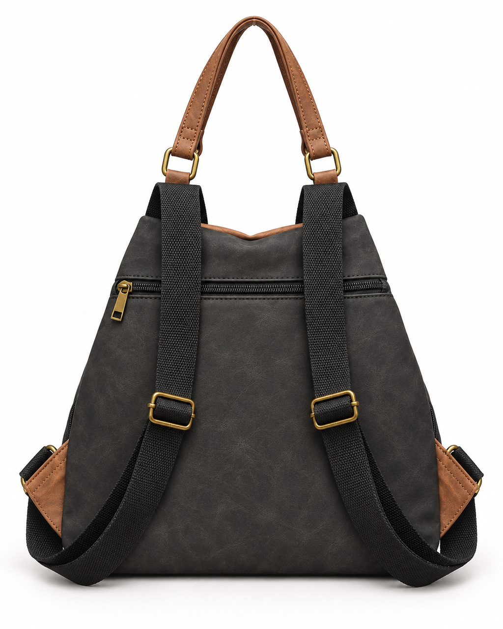 MOCHILA POLIPIEL TACHUELAS- NEGRA