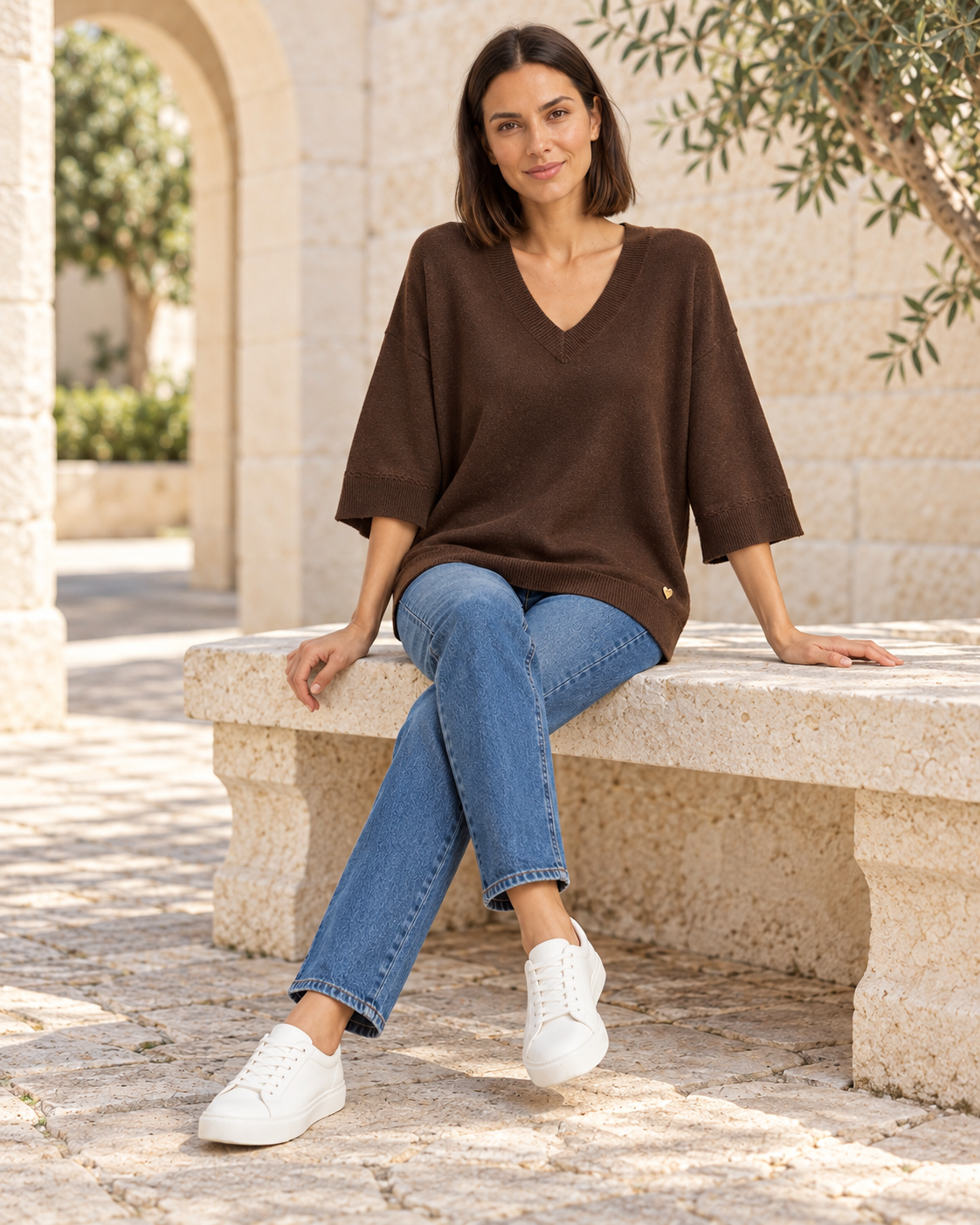 JERSEY BASIC PICO-MARRÓN