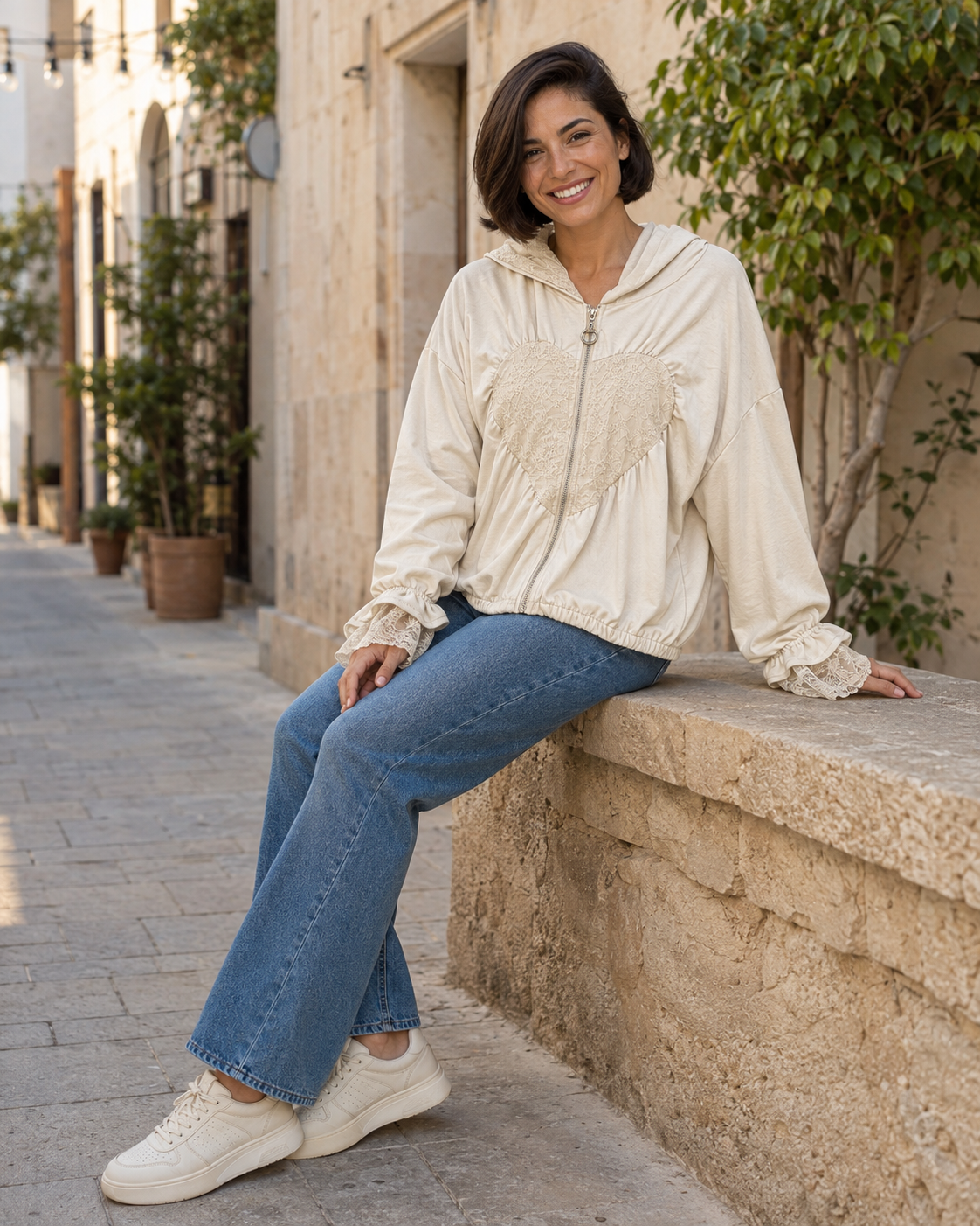 BOMBER LOVE-BEIGE