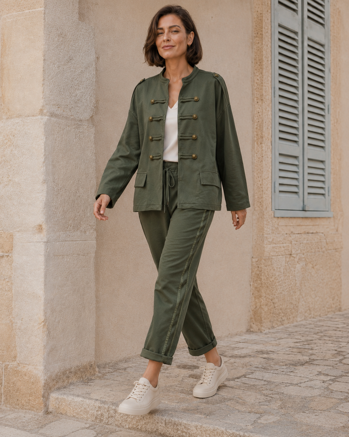 BLAZER ALGODÓN-KHAKI