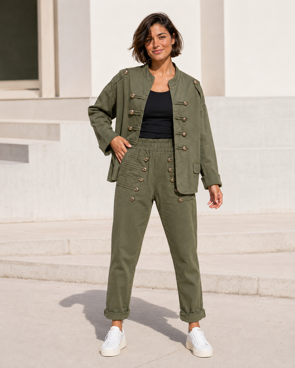 BLAZER ALGODÓN-VERDE