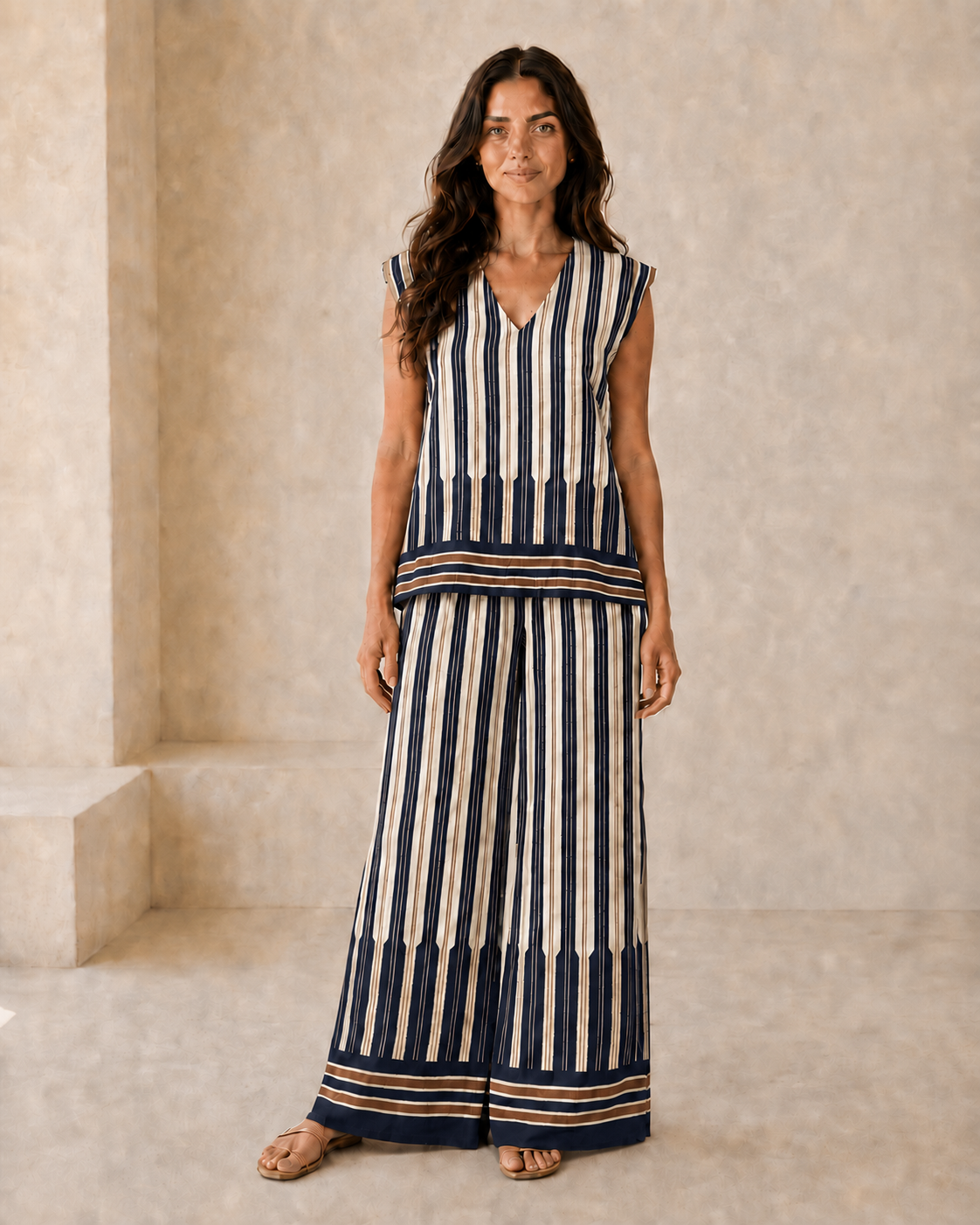 CONJUNTO RAYAS-AZUL