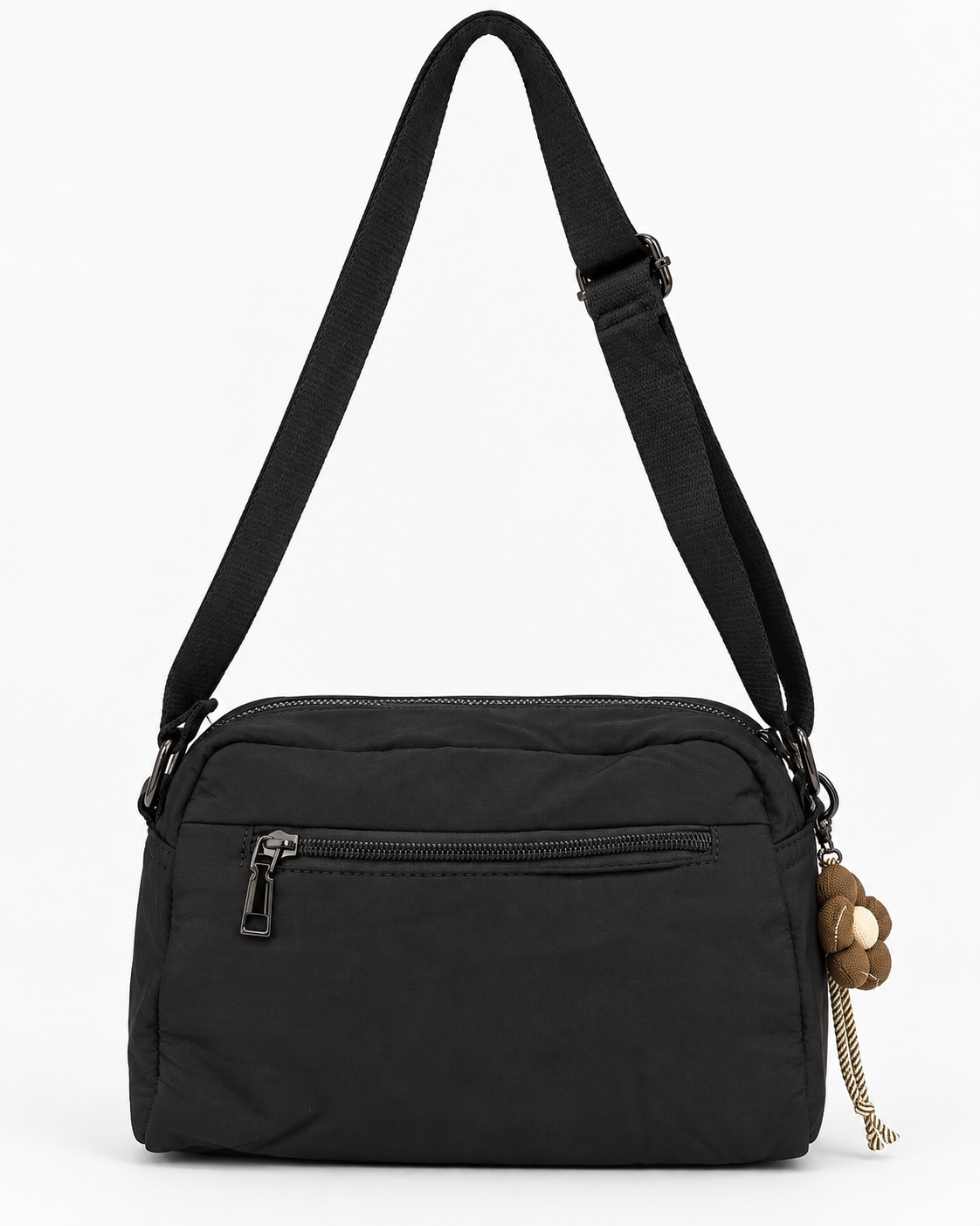 BOLSO BANDOLERA FLOWER- NEGRO