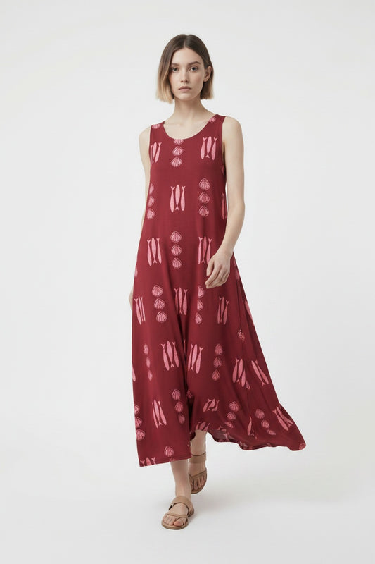 VESTIDO FISH-GRANATE