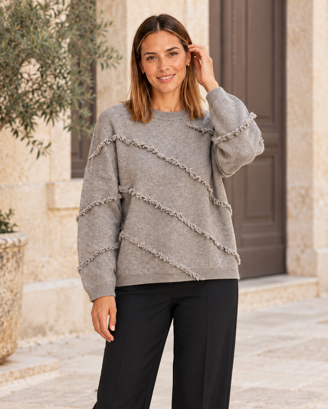JERSEY  FLECOS-GRIS