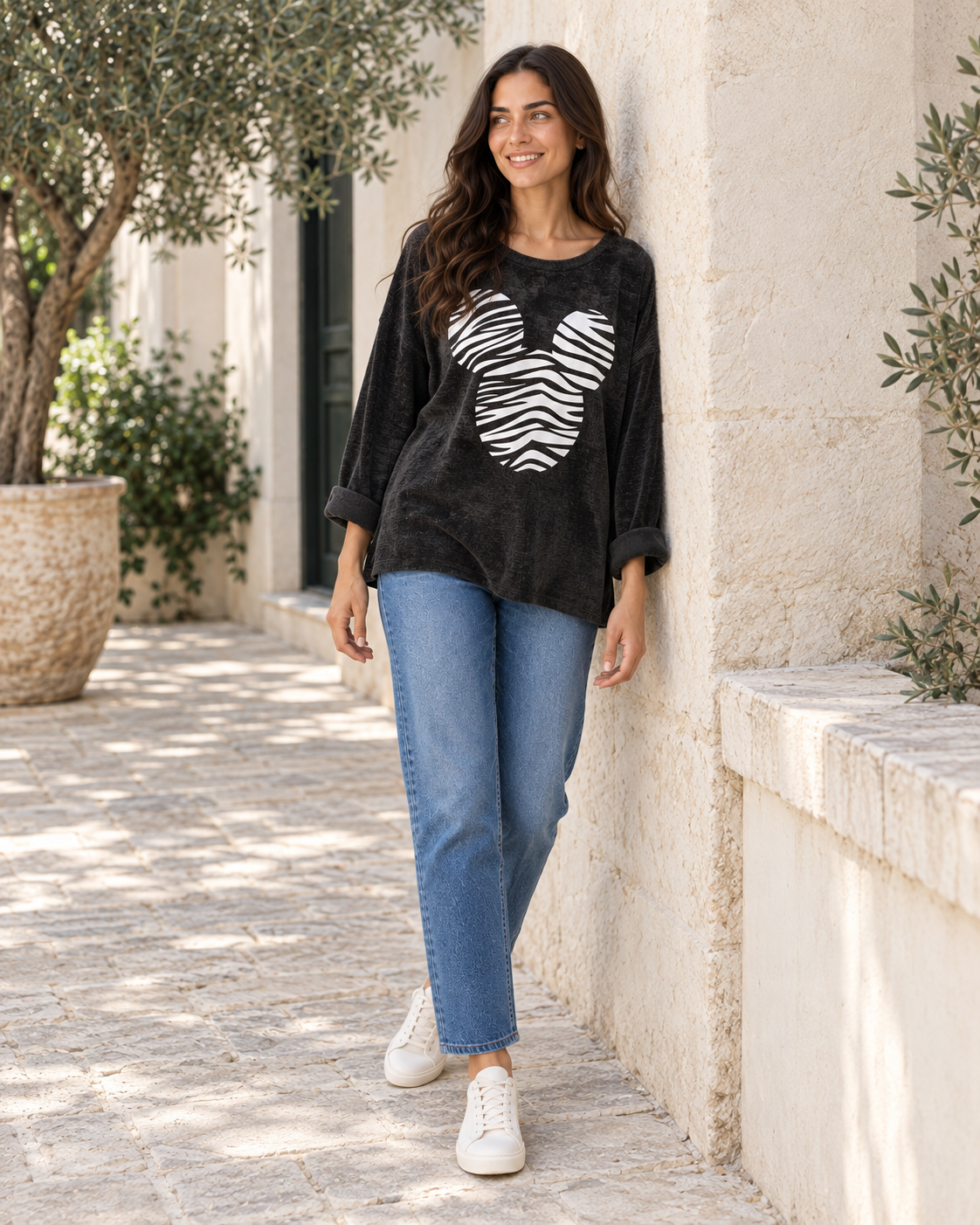SUDADERA MICROPANA MICKEY-NEGRO