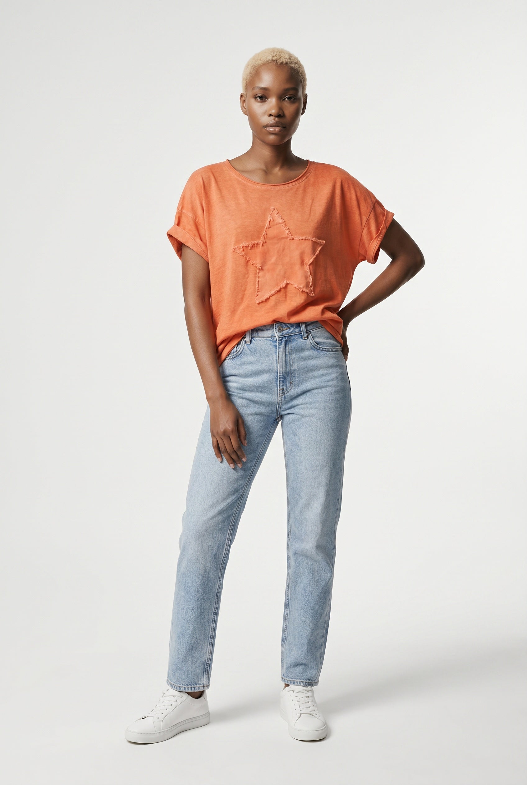 CAMISETA ESTRELLA-NARANJA