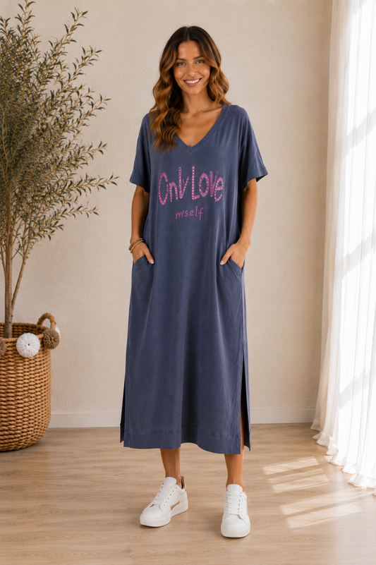 VESTIDO ONLY LOVE- AZUL