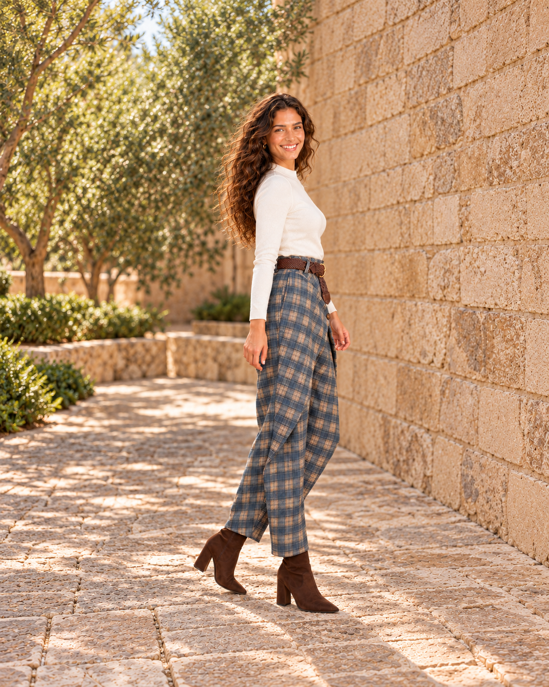 PANTALÓN CUADROS-AZUL