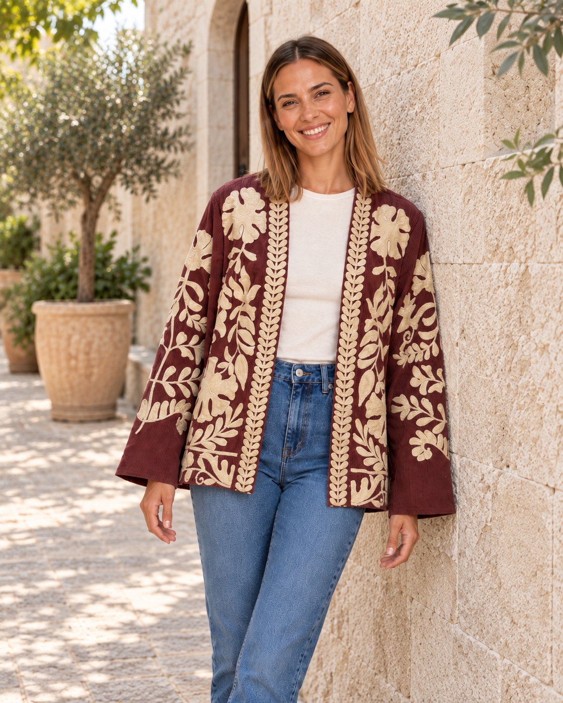 CHAQUETA PANA-GRANATE