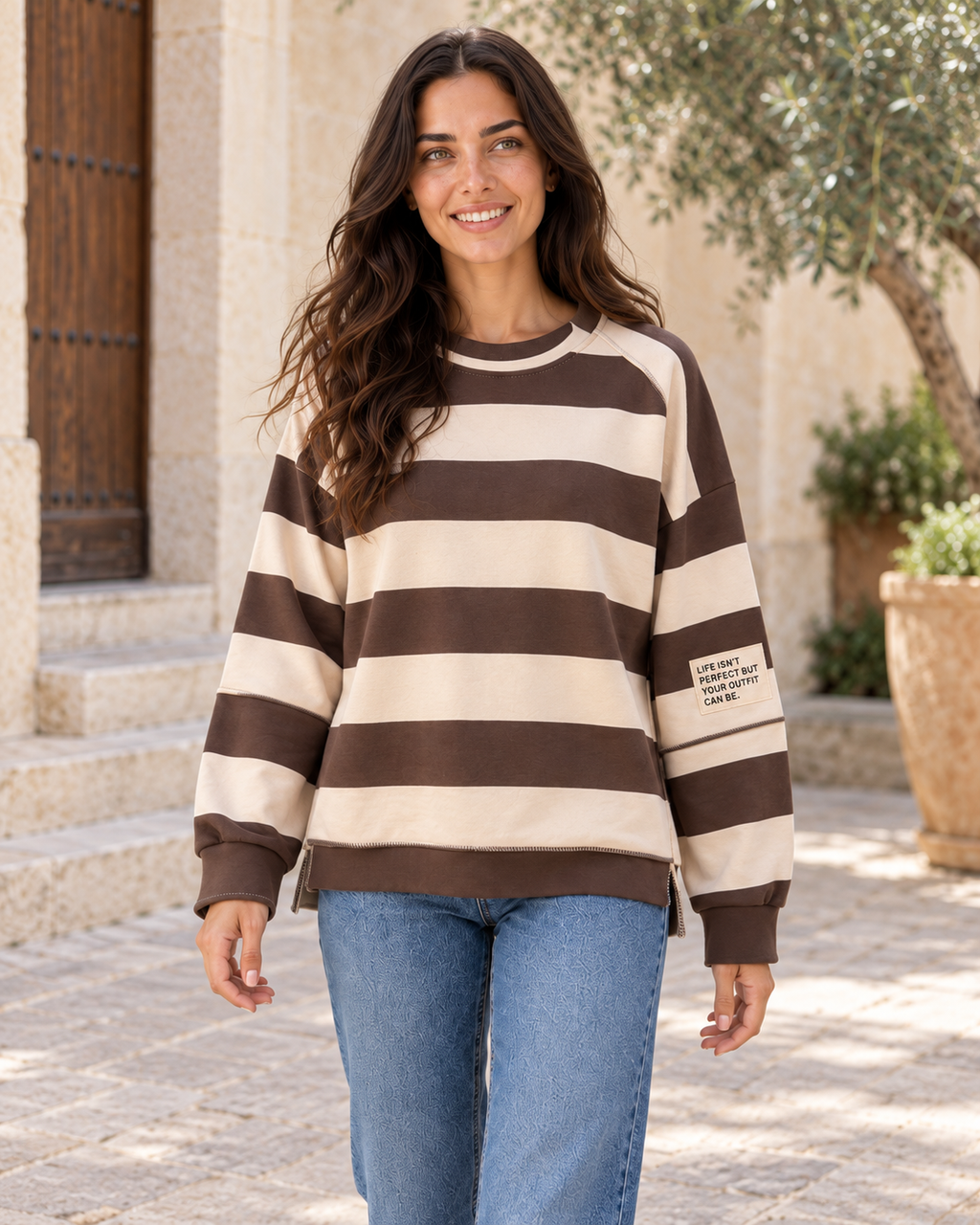 SUDADERA AZARO-BEIGE