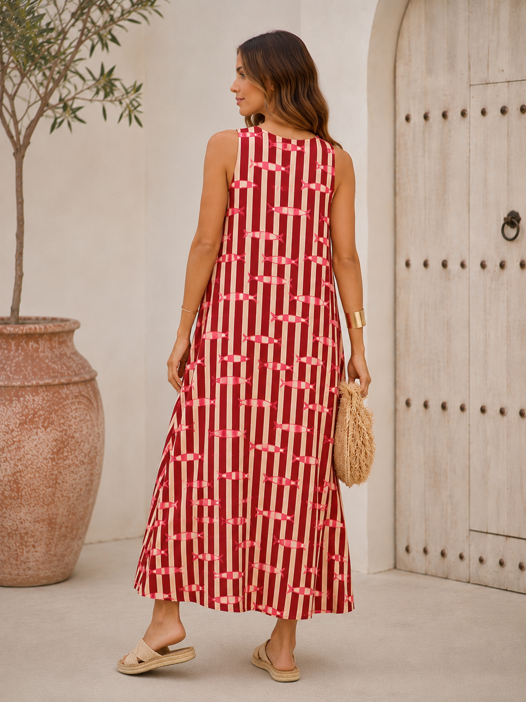 VESTIDO FISH- GRANATE