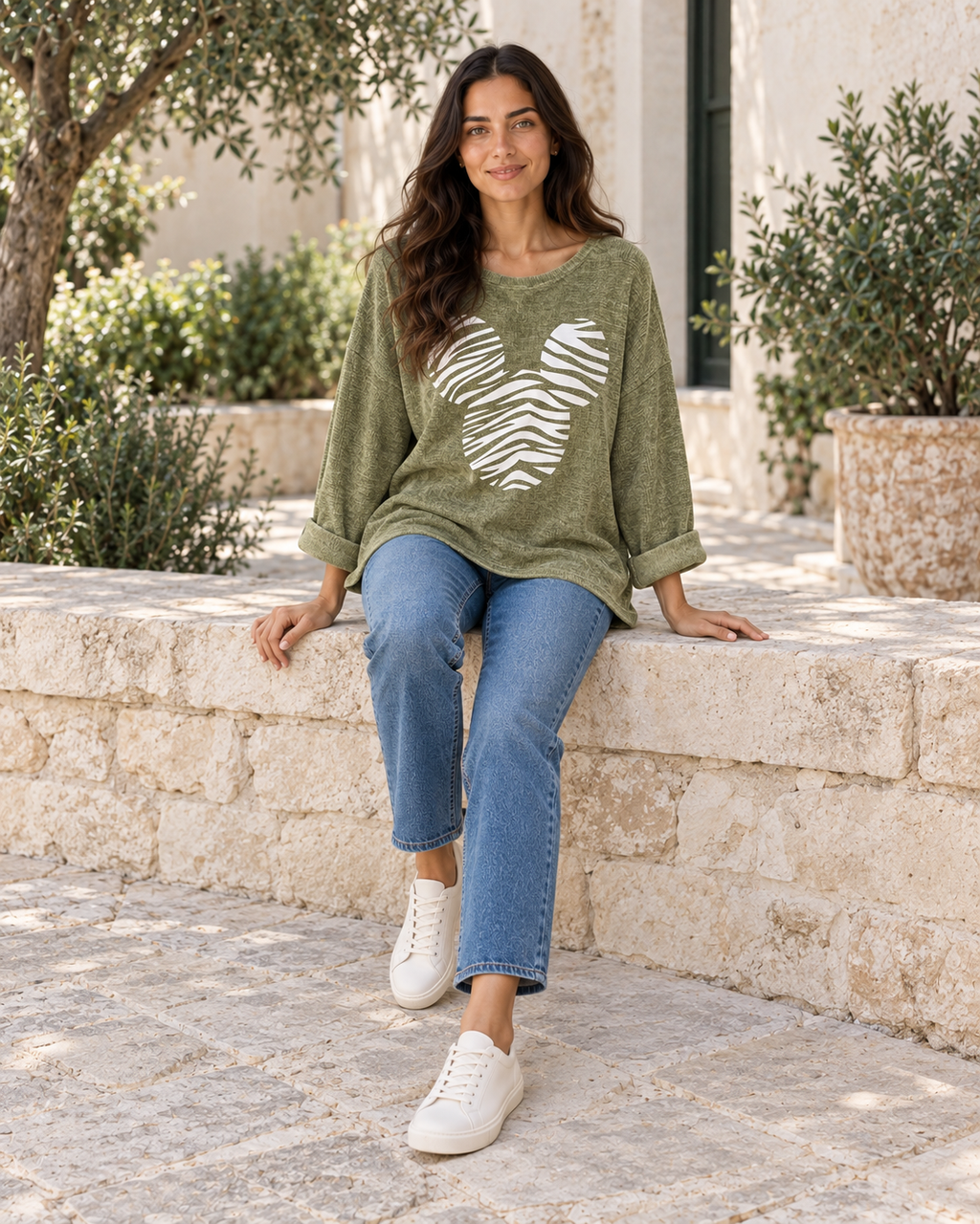SUDADERA MICROPANA MICKEY-KHAKI