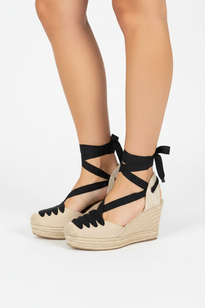 ALPARGATAS BEIGE-NEGRO