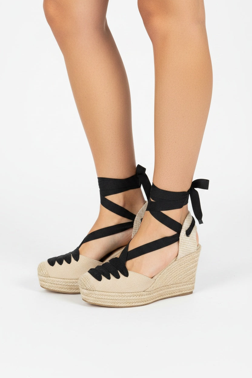 ALPARGATAS BEIGE-NEGRO
