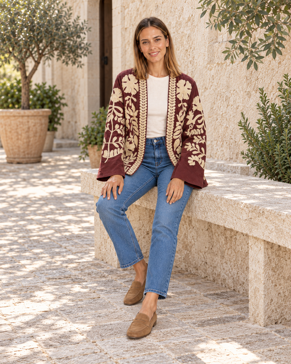 CHAQUETA PANA-GRANATE