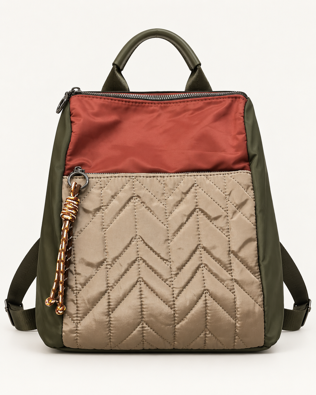 MOCHILA ACOLCHADA COMB- VERDE