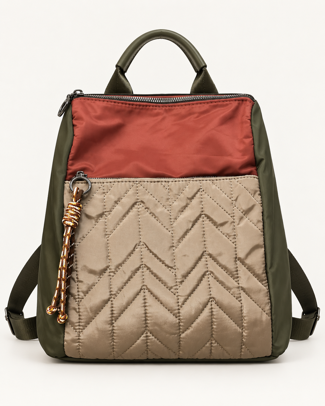 MOCHILA ACOLCHADA COMB- VERDE