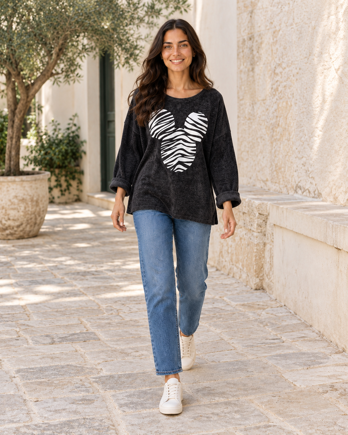 SUDADERA MICROPANA MICKEY-NEGRO