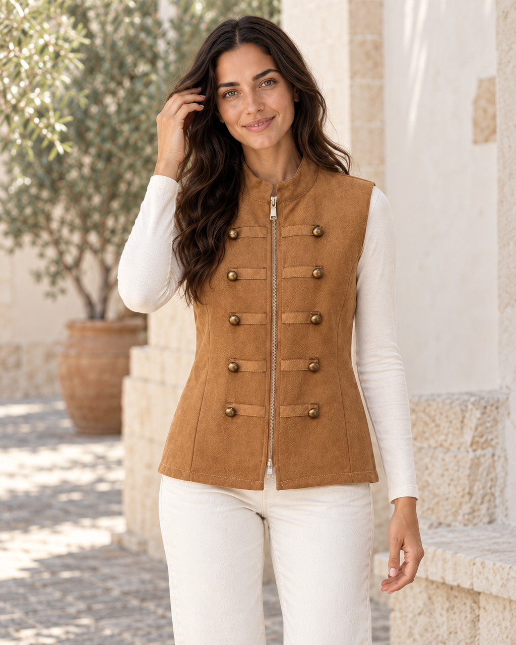CHALECO ANTELINA-CAMEL
