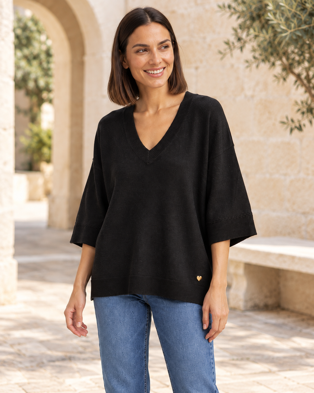 JERSEY BASIC PICO-NEGRO