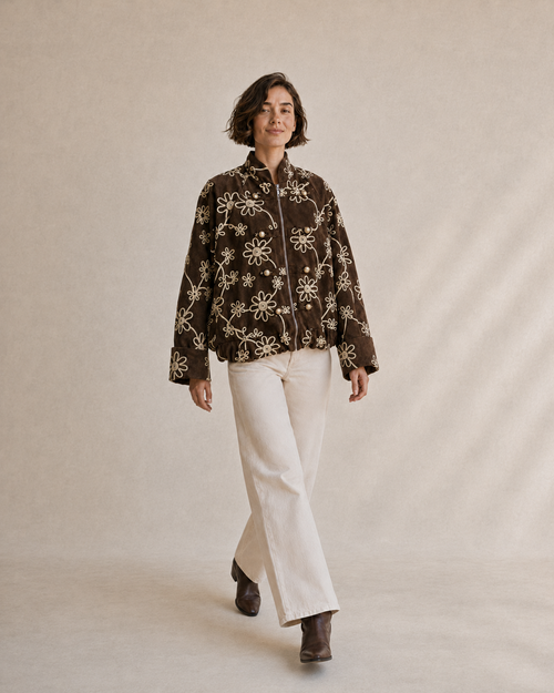 CHAQUETA ROS-MARRÓN