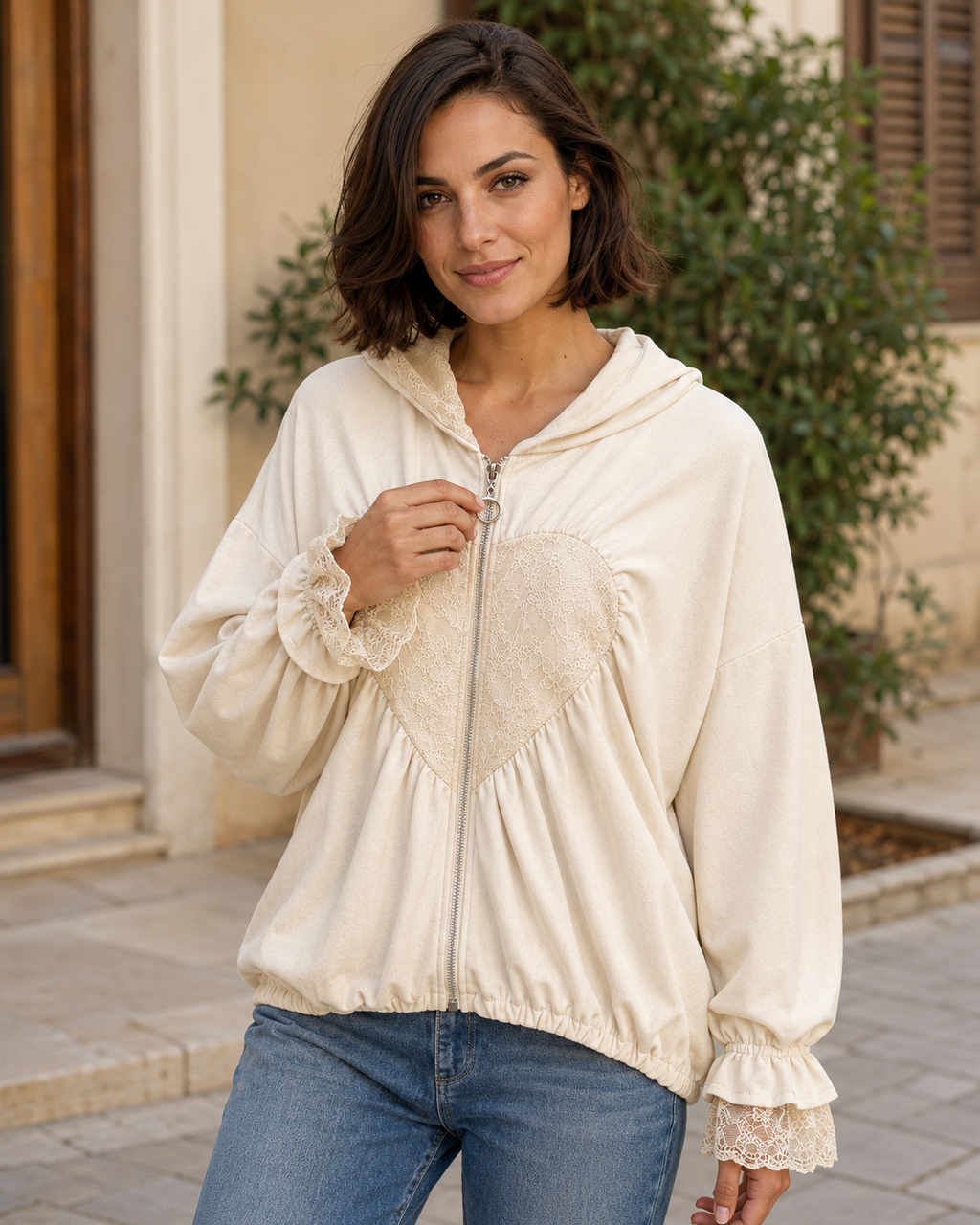 BOMBER LOVE-BEIGE