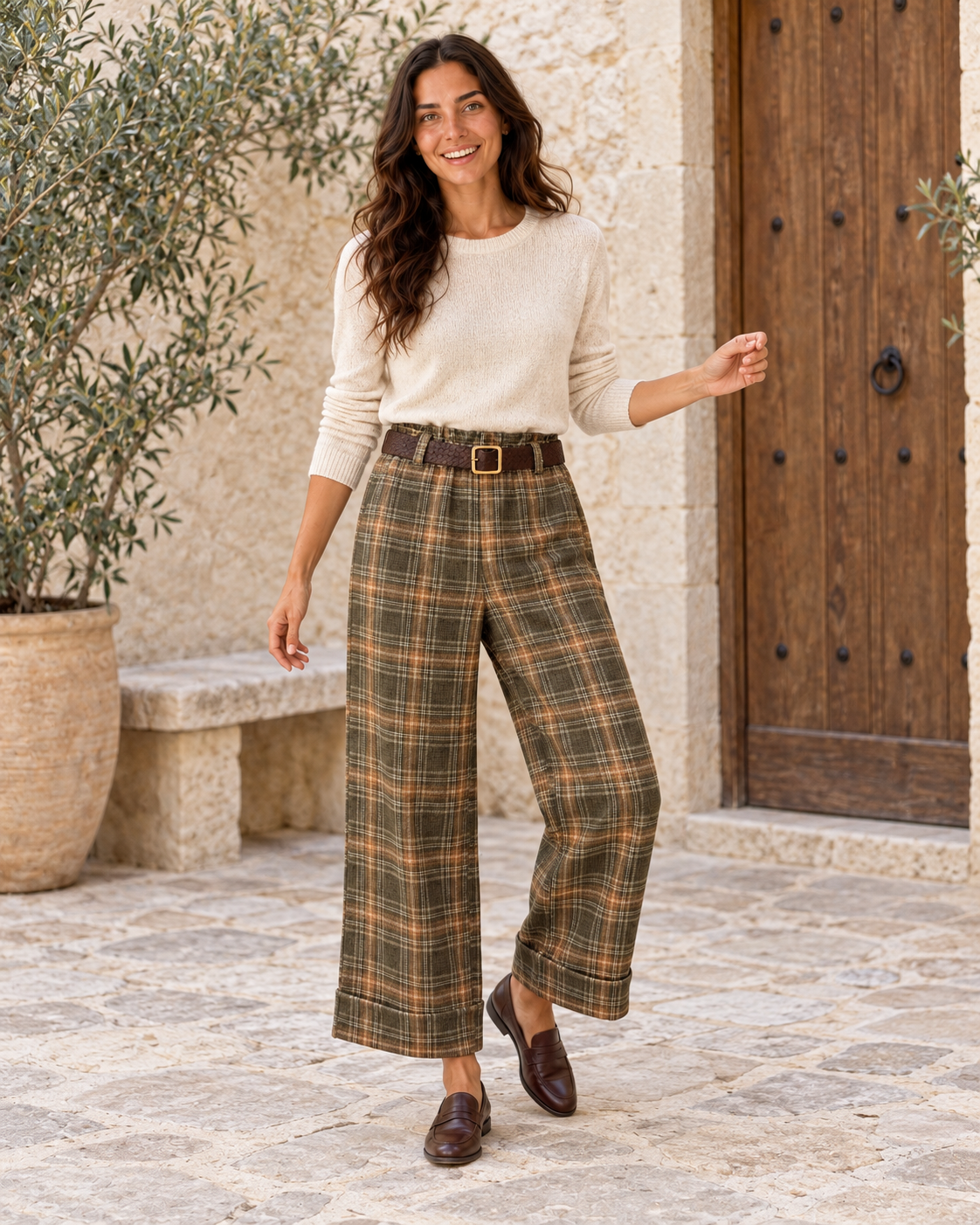 PANTALÓN CUADROS - VERDE