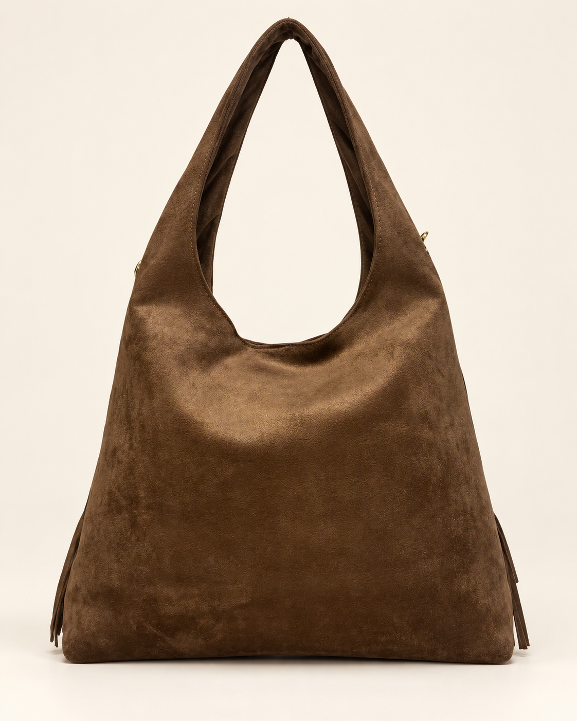 BOLSO SERRAJE-FLECOS Y TACHUELAS/MARRÓN