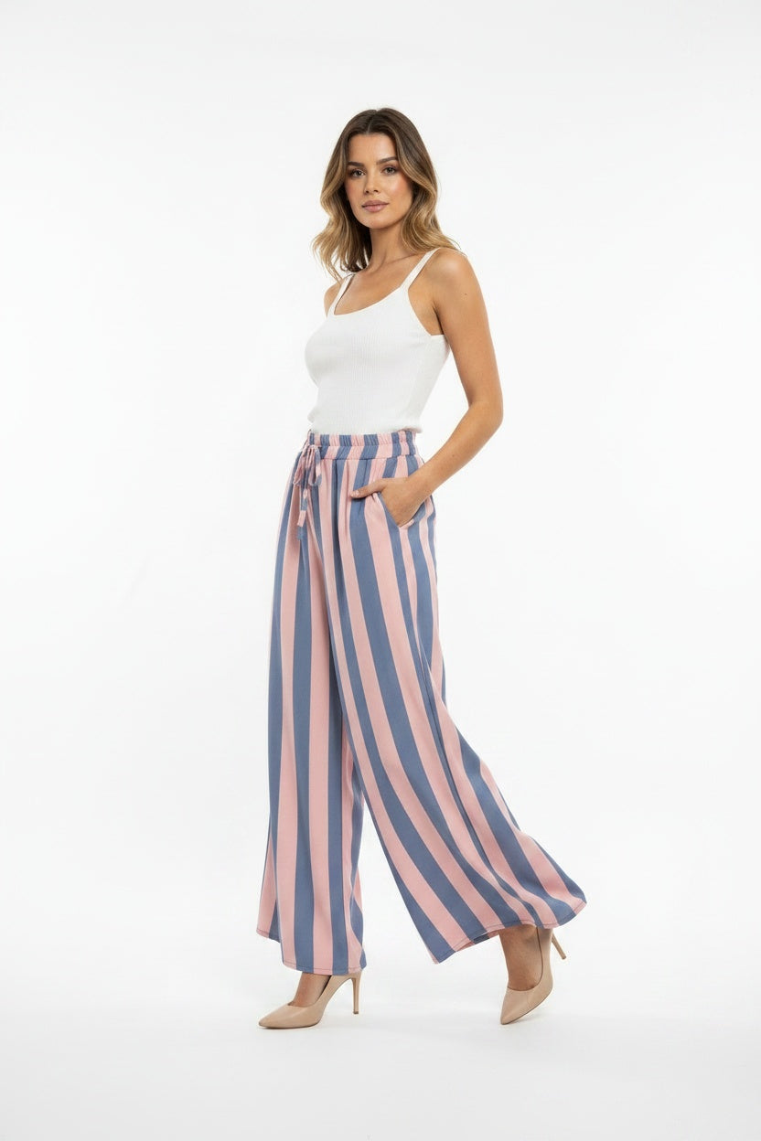 PANTALÓN  RAYAS-ROSA