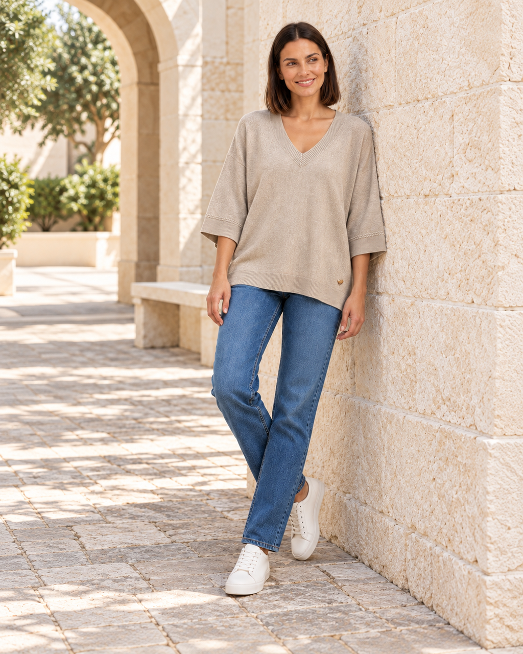 JERSEY BASIC PICO-BEIGE