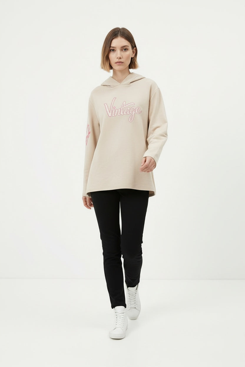 SUDADERA VINTAGE-BEIGE