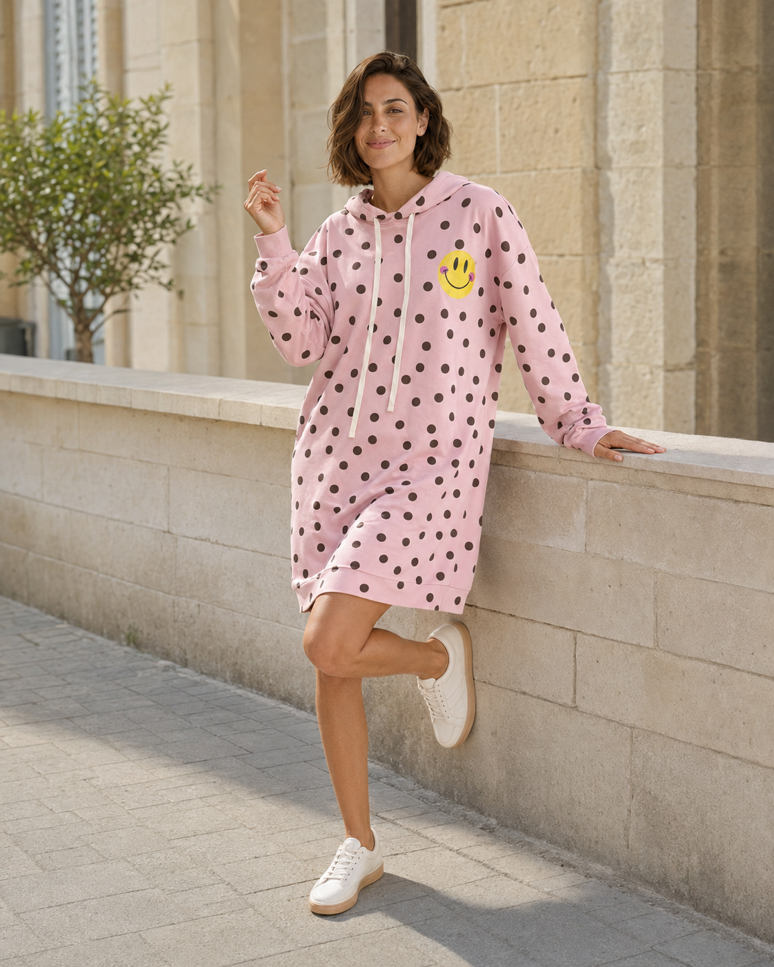 VESTIDO SMILEY-ROSA
