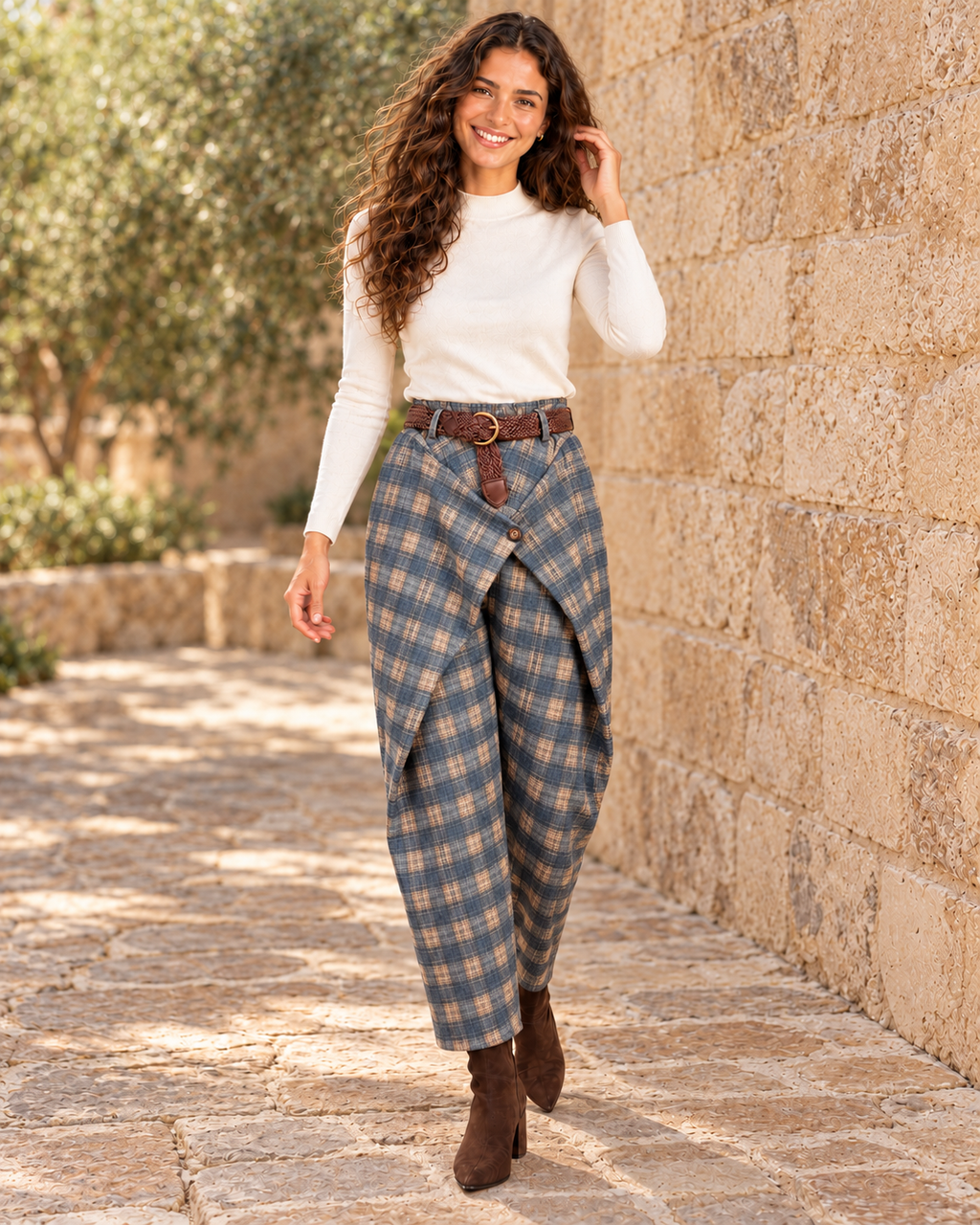 PANTALÓN CUADROS-AZUL