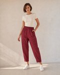 PANTALÓN BOTONES B-VINO