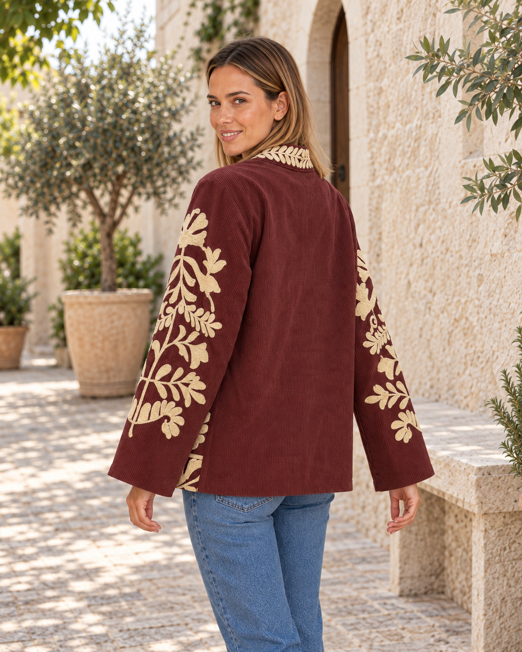 CHAQUETA PANA-GRANATE