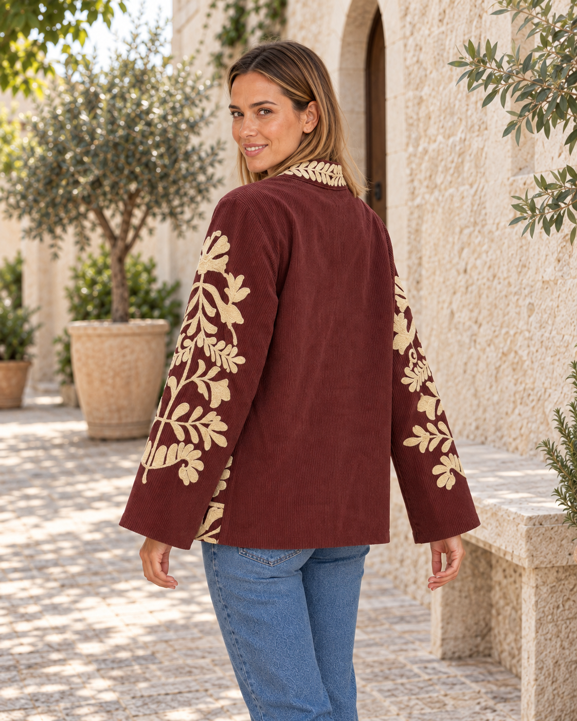 CHAQUETA PANA-GRANATE